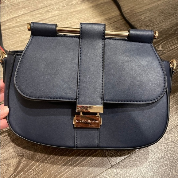 Mia K Collection Navy Blue Crossbody Bag - Picture 1 of 4